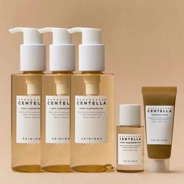 SKIN1004 Centella Light Cleansing Oil 200ml 3-Pack Set (+Cleansing Oil 30ml + Ampoule Foam 20ml)