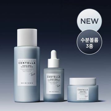 SKIN1004 Hyalu-Cica 3-Step Set (Glass Skin Milk 210ml + Plumping Ampoule 50ml + Firming Cream 50ml)