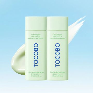 TOCOBO Cica Calming Sun Serum SPF50+ PA++++ 50ml Kit com 2