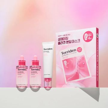 Torriden Cellmazing Low Molecular Collagen Firming Pore 3-Step Set (Ampoule 30ml x 2 + Cream 60ml + Gel Mask 4 Sheets)