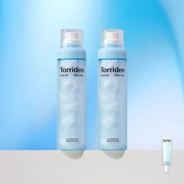 Torriden DIVE-IN Low Molecular Hyaluronic Acid Glow Mist 120ml 2-Pack (+ Free Serum 20ml)