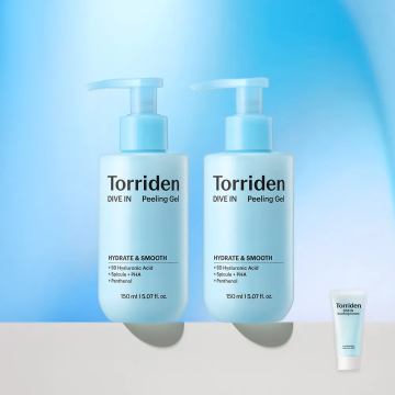 Torriden DIVE-IN Low Molecular Hyaluronic Acid Moisture Peeling Gel 150ml 2-Pack (+Free DIVE-IN Serum 20ml)