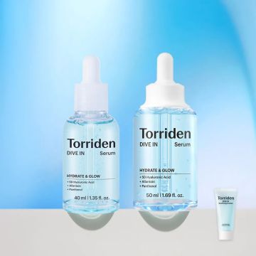 Torriden DIVE-IN Low Molecular Hyaluronic Acid Serum 50ml+40ml (+Free Soothing Cream 20ml)