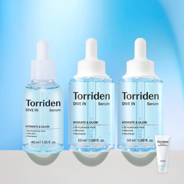 Torriden DIVE-IN Low Molecular Hyaluronic Acid Serum 50ml+50ml+40ml (+Free Cleansing Foam 30ml)