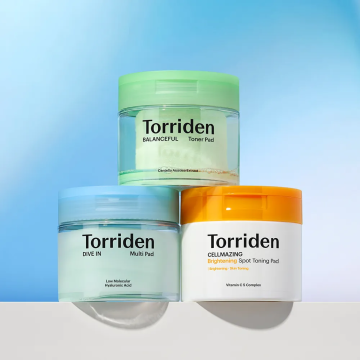 Torriden Pad 3-Type Set (Dive-In Multi Pad 80 Sheets + Balanceful Toner Pad 60 Sheets + Cellmazing Vita C Brightening Pad 70 Sheets)
