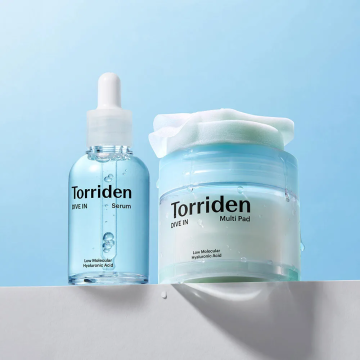 Torriden DIVE-IN Serum 50ml + Multi Pad 80 Sheets 2-Piece Set