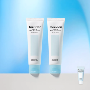 Torriden DIVE-IN Mild Sunscreen 60ml Duo + Free Moisture Sunscreen 20ml (SPF 50+ PA++++)