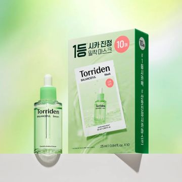 Torriden Balanceful Cica Soothing Serum 50ml + Balanceful Cica Mask 10 Sheets Set
