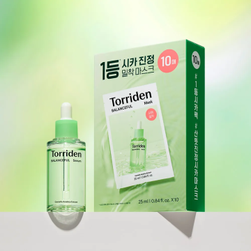 Torriden Balanceful Cica Soothing Serum 50ml + Balanceful Cica Mask 10 Sheets Set