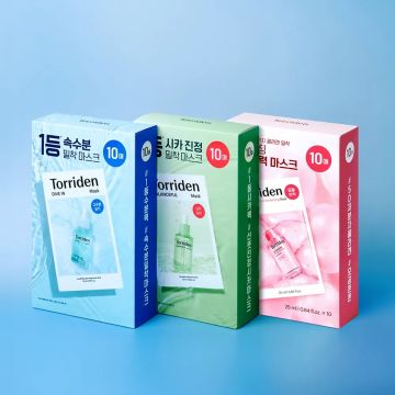 Torriden DIVE-IN Mask 10 Sheets + Balanceful Mask 10 Sheets + Cellmazing Mask 10 Sheets Set
