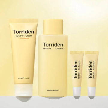 Torriden Solid-In Ceramide 4-Piece Set (Cream + Essence + 2 Lip Essences)
