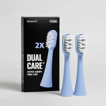 TROMATZ Dual Care Replacement Toothbrush Heads (2 Pack)