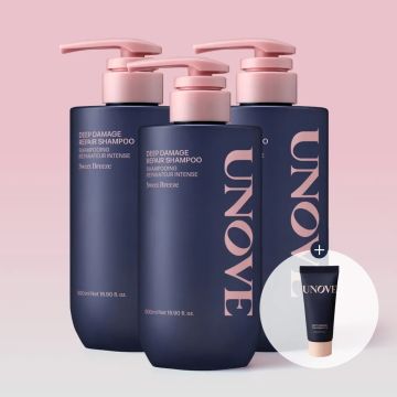 UNOVE Deep Damage Repair Protein Shampoo 3-Bottle Set (500gX3)