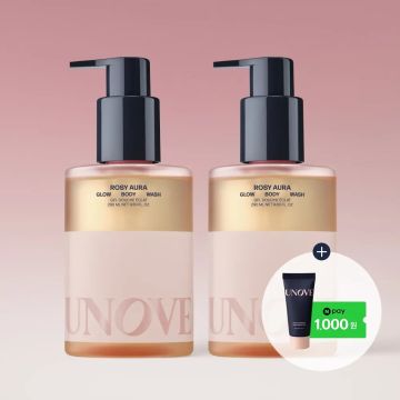UNOVE Glow Body Wash 290ml 2-Pack (+ Deep Damage Treatment 40ml)