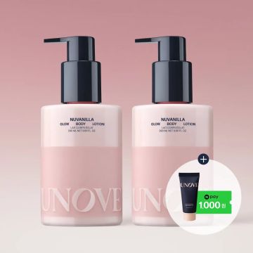 UNOVE Glow Body Lotion 290ml Duo + Deep Damage Repair Shampoo 40ml